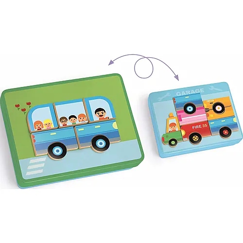 Djeco Magnete Inzebox Fahrzeuge