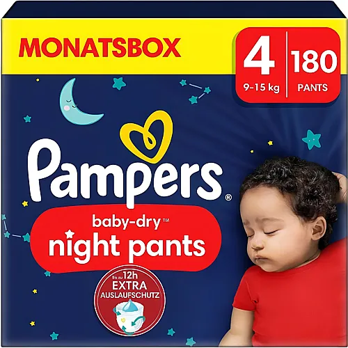 Pampers Baby-Dry Night Pants Gr. 4 (180Teile)