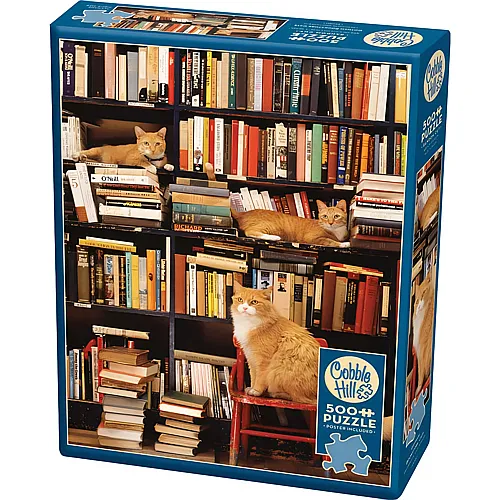 Cobble Hill Puzzle Gotham Bookstore Cats - 500 Teile