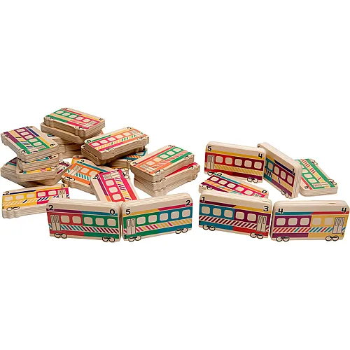 BS Toys Domino-Zug aus Holz, 14-tlg.