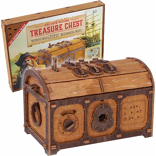 Wooden City WOODEN.CITY Puzzlebox Schatztruhe - R�tsel Zusammenbauen und L�sen f�r EIN einzigartiges Escape Room Erlebnis - Clue Box aus Holz Perfekte einzigartige Geschenkbox - Made in EU