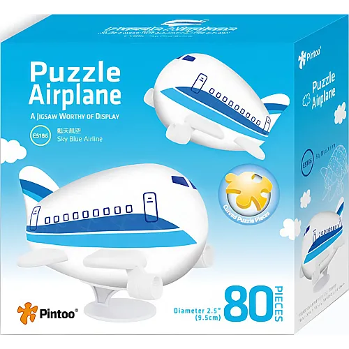 Pintoo Puzzle 3D Airplane Puzzle - Sky Blue Airline (80Teile)