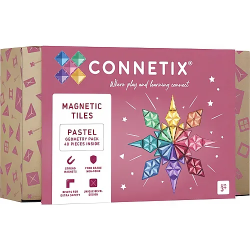 Connetix Pastel Geometry Pack - 40 Teile