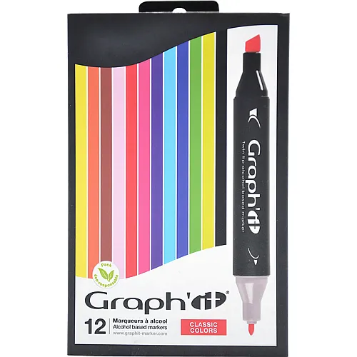 Graph'it Set 12 Marqueurs Classic