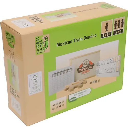Natural Games Mexican Train Domino (66Teile)