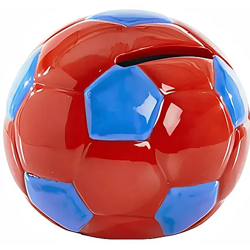 Cepewa Spardose Fussball Rot/Blau