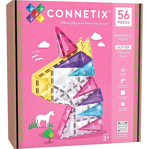 Connetix Glitter Unicorn Pack - 56 Teile