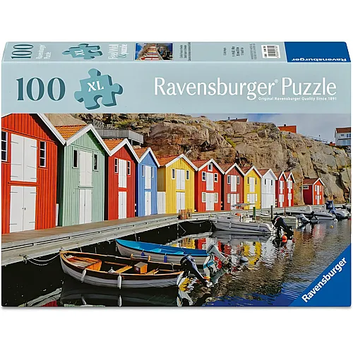 Ravensburger Puzzle Bunte H�user in Schweden - 100 Teile