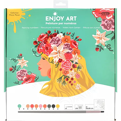 OZ International Enjoy Art Peinture N� 30x30cm Flower Power Sylvia
