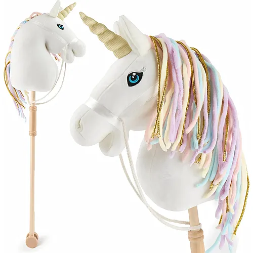 Bieco Steckenpferd Einhorn Rainbow