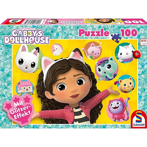 Schmidt Puzzle Gabby's Dollhouse Gabby und ihre Freunde (100Teile)