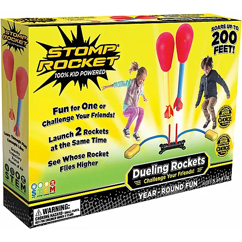 Stomp Rocket Dueling Doppel-Startrampe, 4 Raketen, Flugh�he bis 80 m, ab 6 Jahren