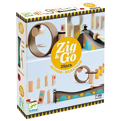 Djeco Spiele Kettenreaktion Zig & Go (25Teile)