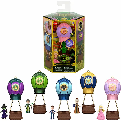 Mattel Universal Pictures Wicked Ozian Ballon-�berraschung Spielzeugset mit Kleiner �berraschungspuppe, Heissluftballon und
