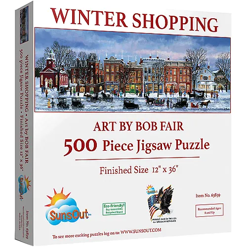 SunsOut Puzzle Bob Fair Winter Shopping - 500 Teile