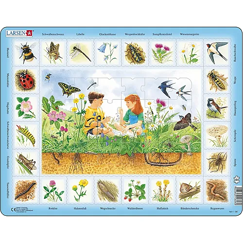 Larsen Puzzle Auf der Wiese - 48 Teile
