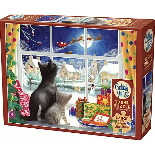 Cobble Hill Puzzle 275 Teile XXL Teile - Warten auf den Nikolaus