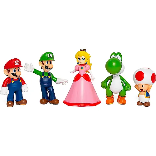 Jakks Pacific Super Mario Mario und seine Freunde (5Teile)