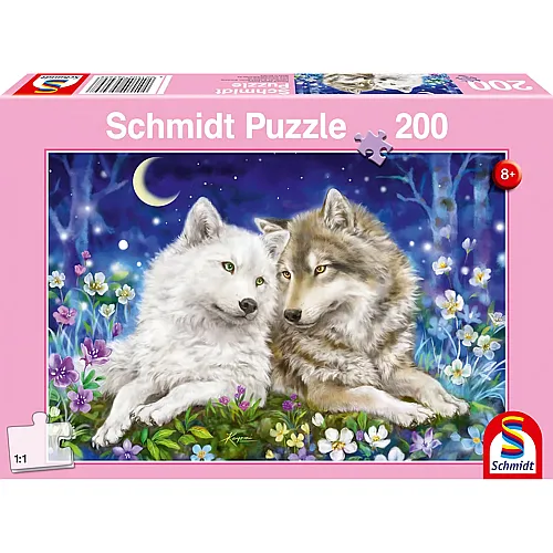 Schmidt Puzzle Kuschelige Wolfsfreunde (200Teile)