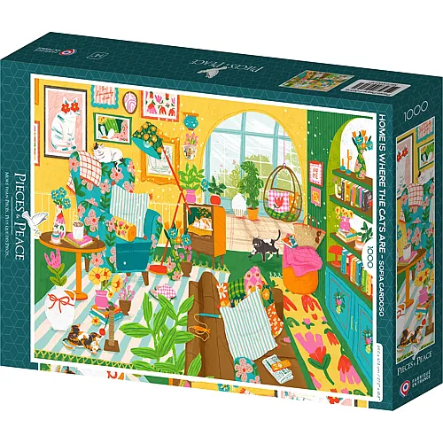 Pieces & Peace Puzzle Zuhause ist, wo die Katzen sind - 1000 Teile