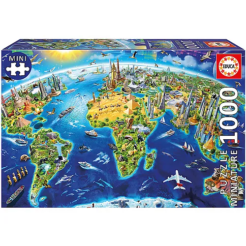 Educa Puzzle Mini Wahrzeichen der Welt (1000Teile)