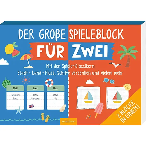 ars Edition Der gro�e Spieleblock f�r zwei