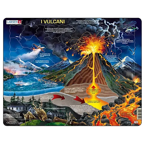 Larsen Puzzle I Vulcani - 70 Teile