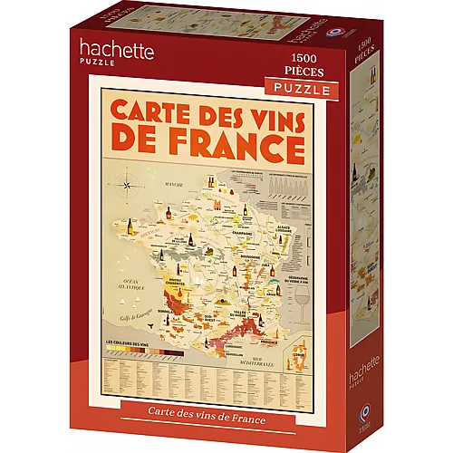 Weinkarte Frankreich - 1500 Teile