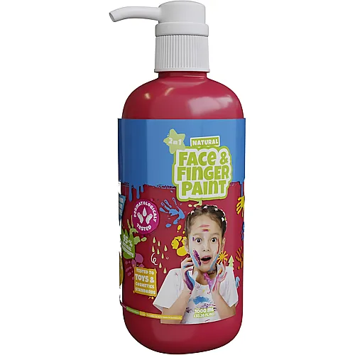 Boti Nat�rliche Gesichts- und Fingerfarbenflasche mit Pumpe � Rot, 1 l