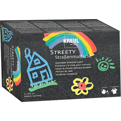 Kreul Streety Strassenmalfarbe Set - 6 x 200 ml
