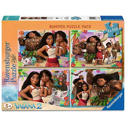 Ravensburger Puzzle Disney Princess 4in1 Vaiana (100Teile)