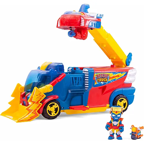 Magic Box Toys SUPERTHINGS Rescue Truck � SuperThings Rescue Truck with an extendable Ladder and a Detachable Rescue Ship. Includes 1 Exclusive Kazoom Kid and 1 Exclusive SuperThing. with Lights and Sound Effects