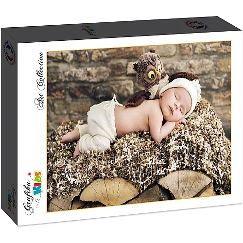 Grafika Puzzle Art Collection Konrad Bak Grafika Kids Baby and Owl - 12 Teile