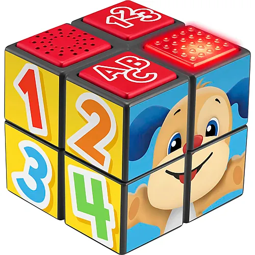 Fisher-Price Baby Lernspielzeug Lachen & Lernen Welpenaktivit�tsw�rfel mit Lichtern & Musik f�r Kinder ab 9 Monaten, englische