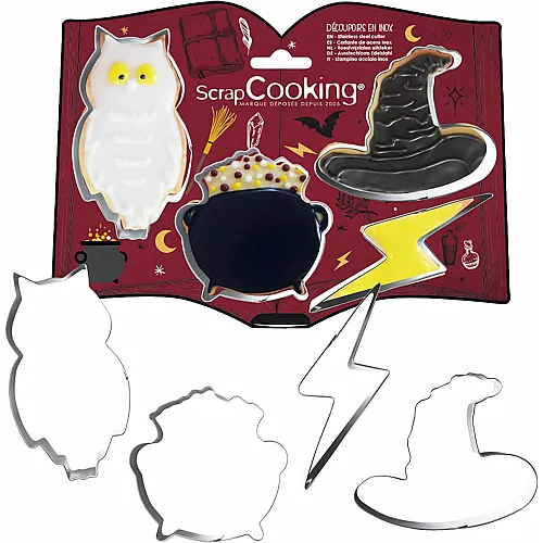 ScrapCooking Keksausstecher Zauberer - 4 Teile