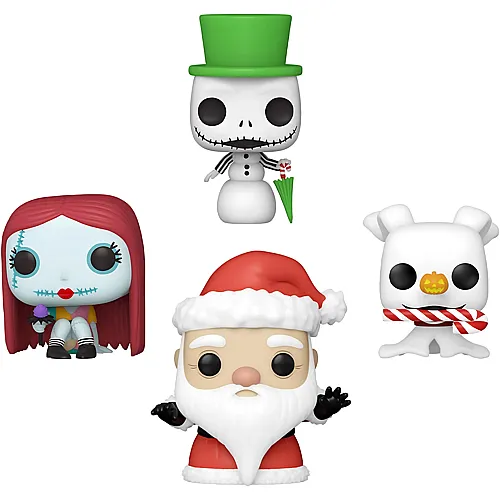 Funko Pocket POP! Disney The Nightmare Before Christmas - Jack Skellington - Tree Holiday Box 4 Pieces - Schl�sselanh�nger