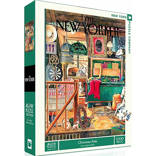 New York Puzzle Company The New Yorker - Christmas Attic (1000Teile)