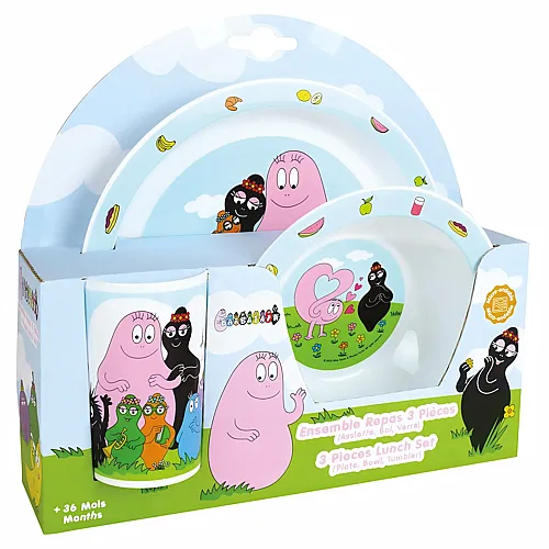 Sombo Barbapapa Geschirr-Set mit Teller, kleine Sch�ssel