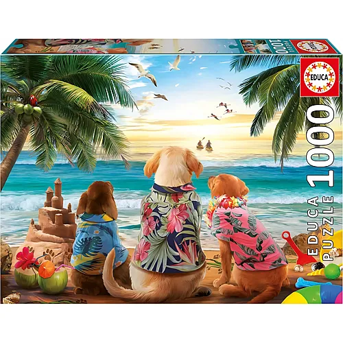 Educa Puzzle Dogs on the beach - 1000 Teile