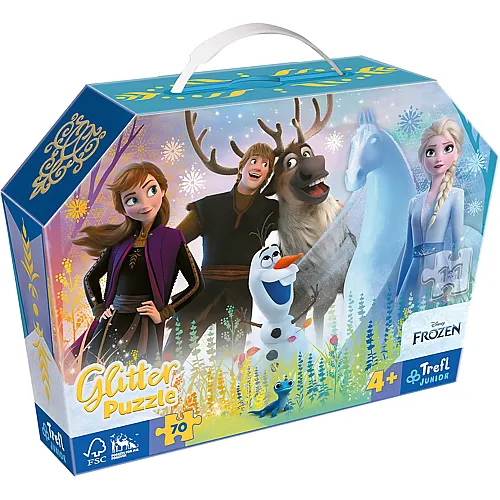 Trefl Puzzle Glitter Disney Frozen, Magische Freundschaft - 70 Teile