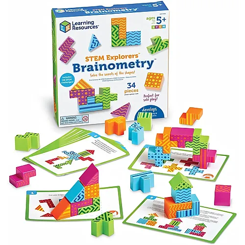 Learning Resources STEM Explorers Brainometry, ab 5 Jahren, Logikspiel f�r Kinder, f�rdert r�umliches Denken & Mint-Kompetenzen