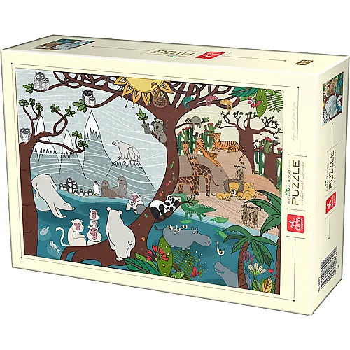 DToys Puzzle Nature Collection - Summer and Winter - 1000 Teile