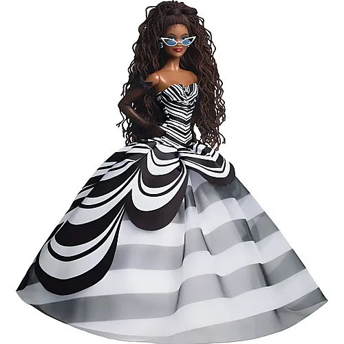 Barbie Signature Puppe zum 65. Jubil�um mit braunen Haaren und schwarz-weisser Robe
