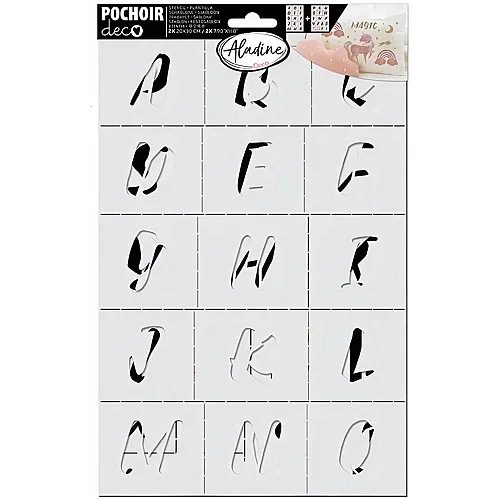 Schablone Alphabet S 2Teile