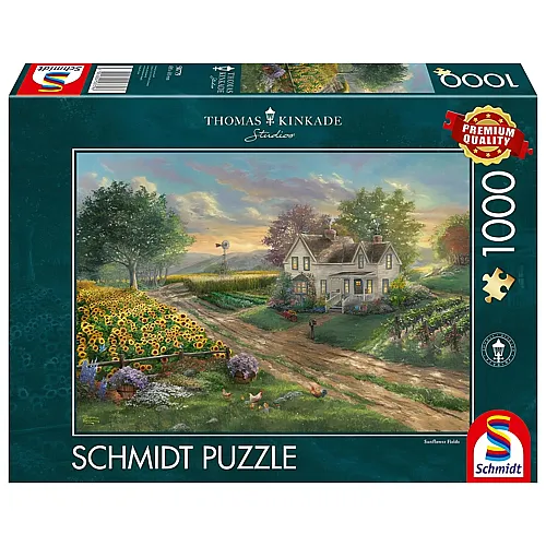 Schmidt Puzzle Thomas Kinkade Sonnenblumenfelder (1000Teile)