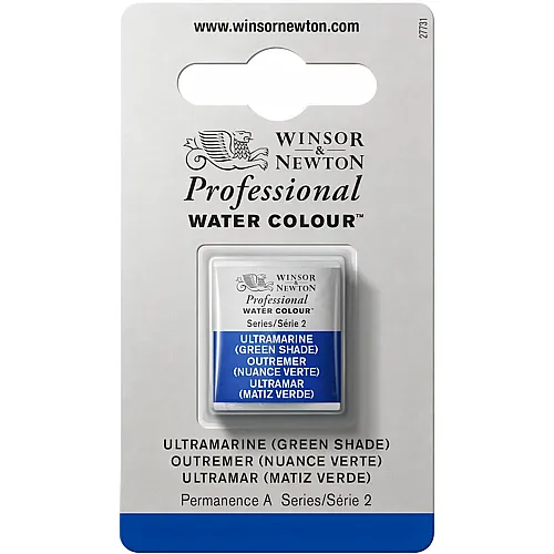 Winsor & Newton Professional Water Colour Aquarellfarbe Ultramarin Gr�nton - 1/2 Napf