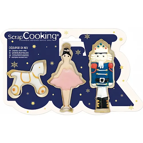 ScrapCooking Keksausstecher Nussknacker - 3 Teile