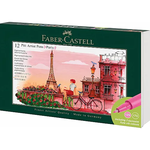 Faber-Castell PITT Artist Pen Set Paris (12Teile)