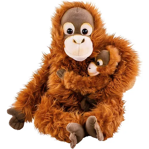 Teddys Rothenburg Orang Utan mit Baby - 28 cm