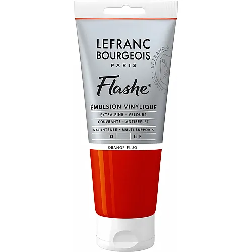 Lefranc Bourgeois Lfb Flashe Acryl 80ml Tube Fluoorange